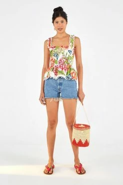 FARM RIO VINTAGE FLORAL BLOUSE