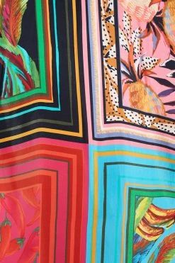 FARM RIO Mixed Scarves Shirtdress