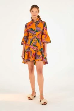 FARM RIO BEADED MACAWS MINI DRESS New In