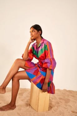 FARM RIO New In AMANDA STRIPES MINI DRESS