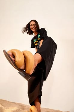 FARM RIO A BRASILEIRA BLACK JERSEY JUMPSUIT New In