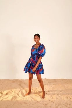 FARM RIO RAINBOW MACAW MINI DRESS New In