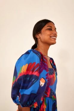 FARM RIO RAINBOW MACAW MINI DRESS New In