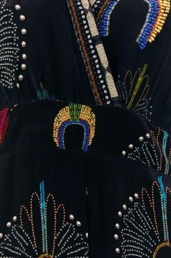 FARM RIO WONDERFUL HEADDRESS LONG SLEEVE JUMPSUIT New In