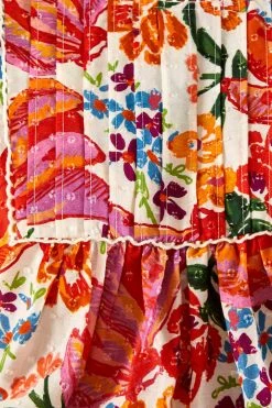 FARM RIO Most Loved WHITE SPRING BANANAS BLOUSE