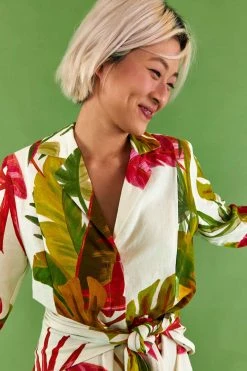 FARM RIO White Spring Forest Mini Dress Most Loved