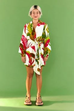 FARM RIO White Spring Forest Mini Dress Most Loved