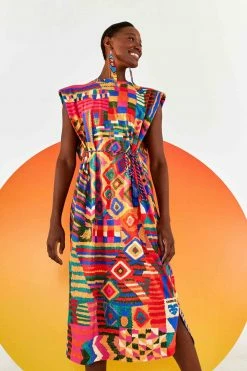 FARM RIO SUMMER PATCHES T SHIRT DRESS Most Loved