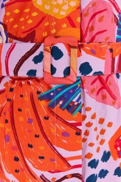 FARM RIO Most Loved LILAC COLORFUL PARTY MIDI DRESS