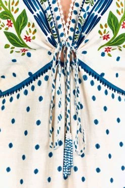 FARM RIO Most Loved Off White Macaw Flight Maxi Dress