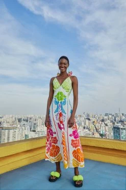 FARM RIO Most Loved Tropical Graphic Placed Maxi Dress