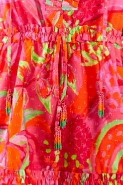 FARM RIO Fruit Brush Mini Dress New In