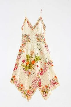 FARM RIO Delicate Forest Scarves Midi Dress New In