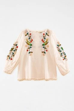 FARM RIO Pitanga Embroidered Blouse New In