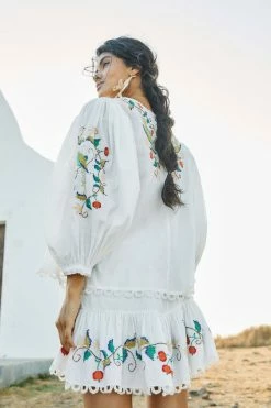 FARM RIO New In Pitanga Embroidered Mini Skirt