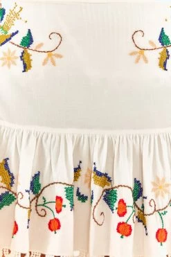 FARM RIO New In Pitanga Embroidered Mini Skirt