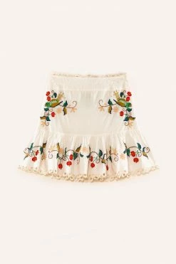 FARM RIO New In Pitanga Embroidered Mini Skirt