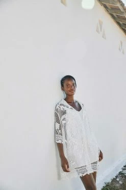 FARM RIO Tropical Wind Guipure Lace Shirt New In