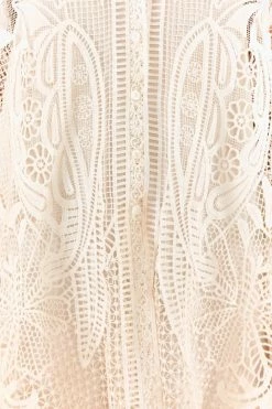 FARM RIO Tropical Wind Guipure Lace Shirt New In