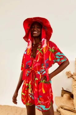 FARM RIO New In Red Ipanema Unisex Shorts