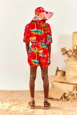 FARM RIO New In Red Ipanema Unisex Shorts