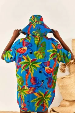 FARM RIO Blue Sunny Day Unisex Shirt New In