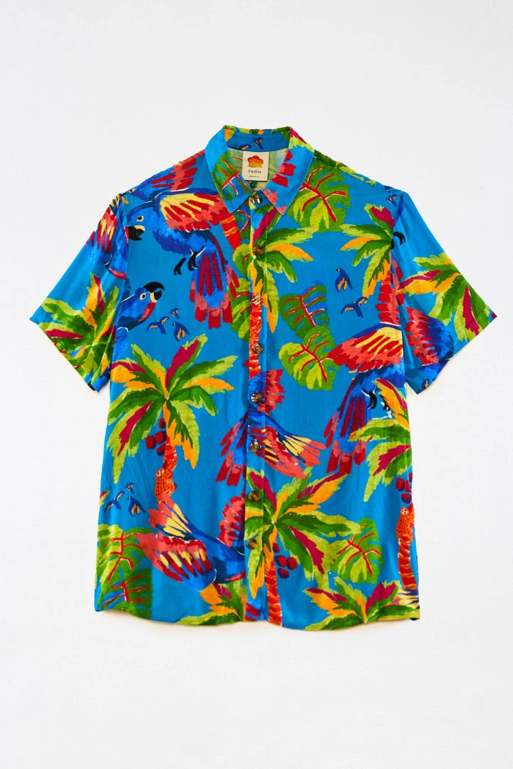 FARM RIO Blue Sunny Day Unisex Shirt New In