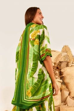 FARM RIO New In Fresh Forest Scarf Unisex Shirt