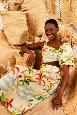 FARM RIO Copabacana Midi Dress New In