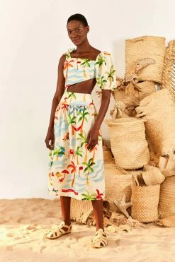 FARM RIO Copabacana Midi Dress New In