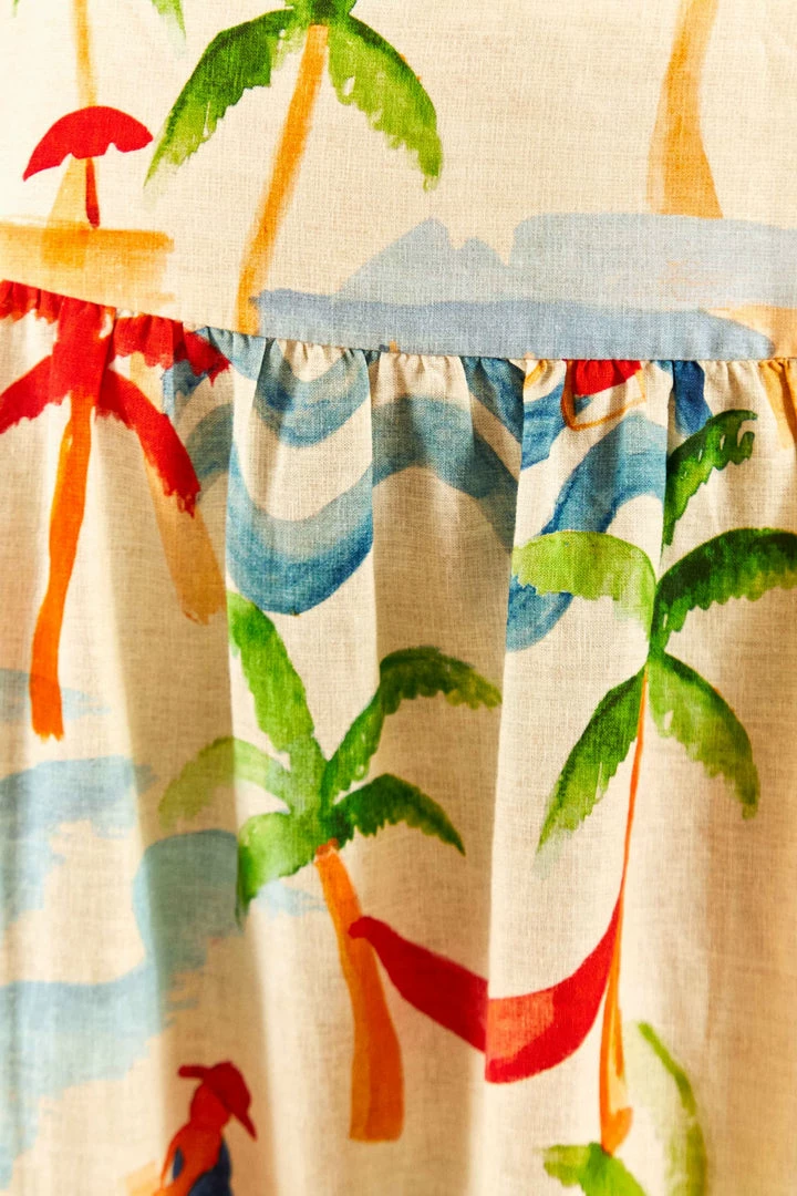 FARM RIO Copabacana Midi Dress New In