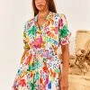 FARM RIO White Good Vibes Mini Dress
