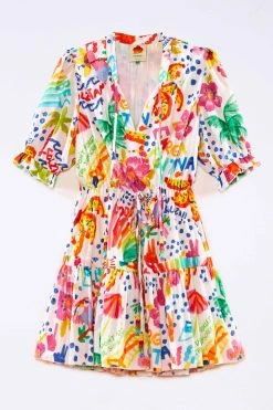 FARM RIO White Good Vibes Mini Dress