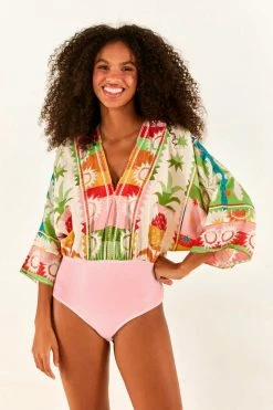 FARM RIO RAINBOW SUNSET BODYSUIT