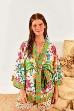 FARM RIO Fruits Queen Scarf Kimono New In