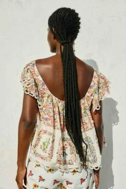 FARM RIO Delicate Forest Scarves Blouse