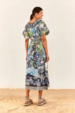 FARM RIO New In Graphic Rio Belted Maxi Dress
