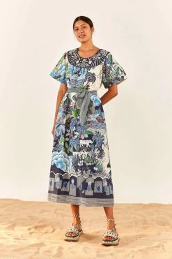 FARM RIO New In Graphic Rio Belted Maxi Dress