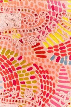 FARM RIO New In Pink Dotted Bananas Blouse