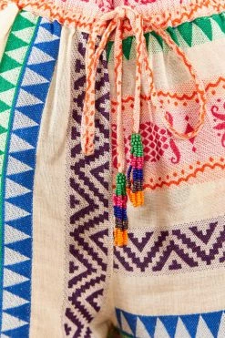 FARM RIO Multicolored Pineapple Jacquard Pants New In