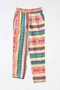 FARM RIO Multicolored Pineapple Jacquard Pants New In