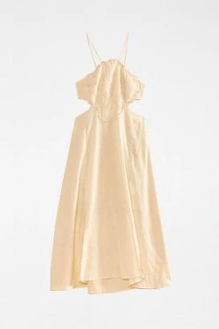 FARM RIO Flower Top Cut Out Midi Dress