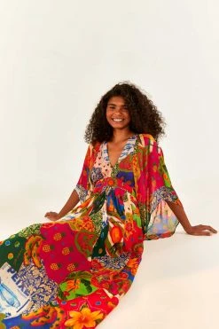 FARM RIO Sunny Mix Maxi Dress