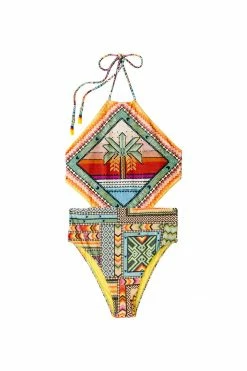 FARM RIO New In Banana Scarves One-Piece Swimsuit