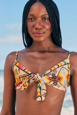 FARM RIO Banana Scarves Bikini Top New In