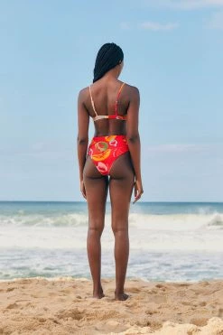 FARM RIO MIXED FRUITS OCEAN BIKINI TOP