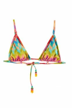 FARM RIO LIGHT CHEVRON BIKINI TOP