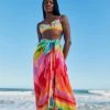 FARM RIO Swimwear Light Chevron Sarong
