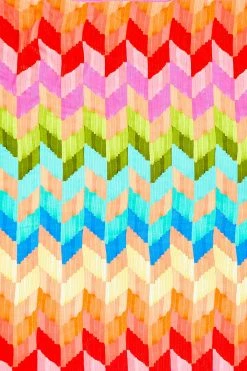 FARM RIO Swimwear Light Chevron Sarong