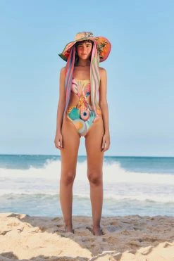 FARM RIO Summery Salad One Piece Swimsuit New In